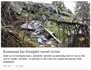 NRK avfall i ravine
